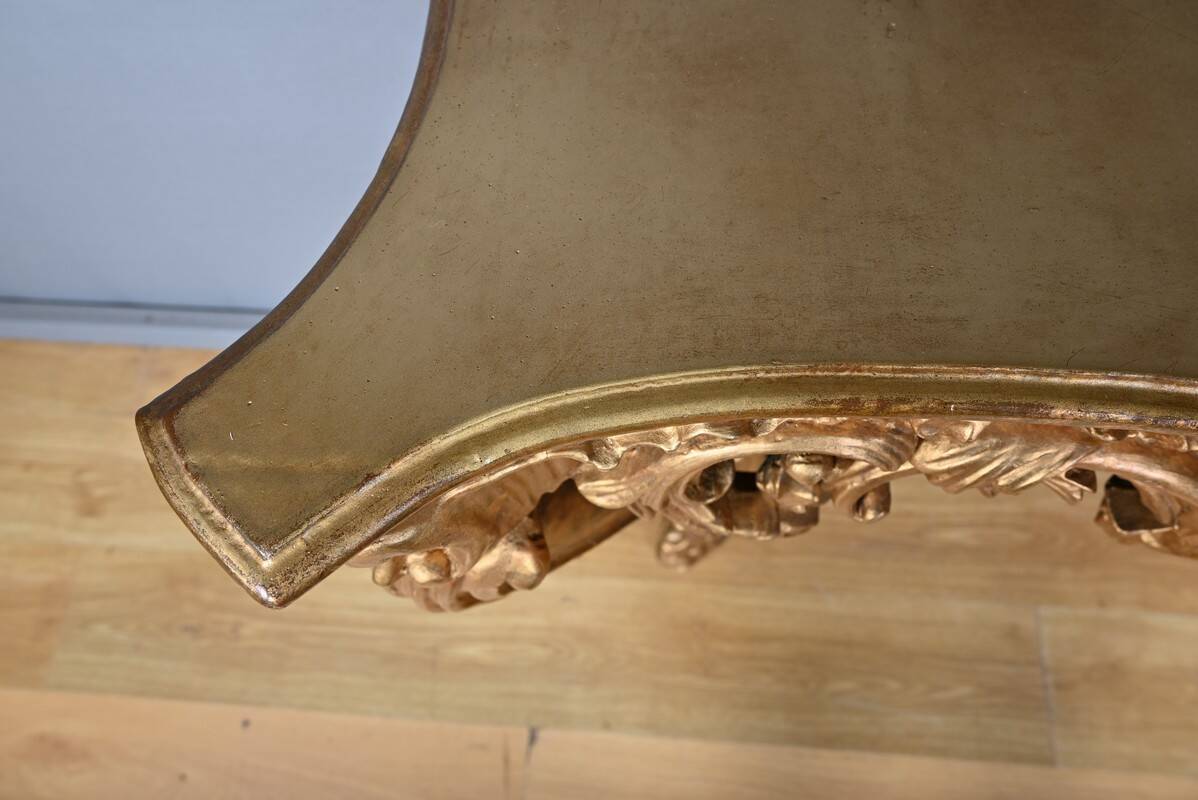 Important wall console in gilded wood, Louis XV style – Mid 20th century