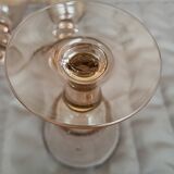 Set of 5 Biot bubble stem glasses H 15 cm, pink color