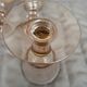 Set of 5 Biot bubble stem glasses H 15 cm, pink color