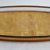 Woven bamboo tray 1960