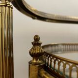 Brass and glass nesting table