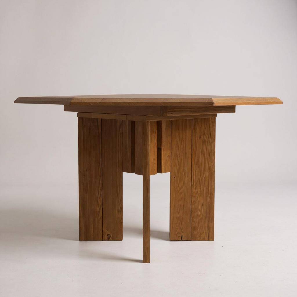 Vintage octagonal table from Maison Regain