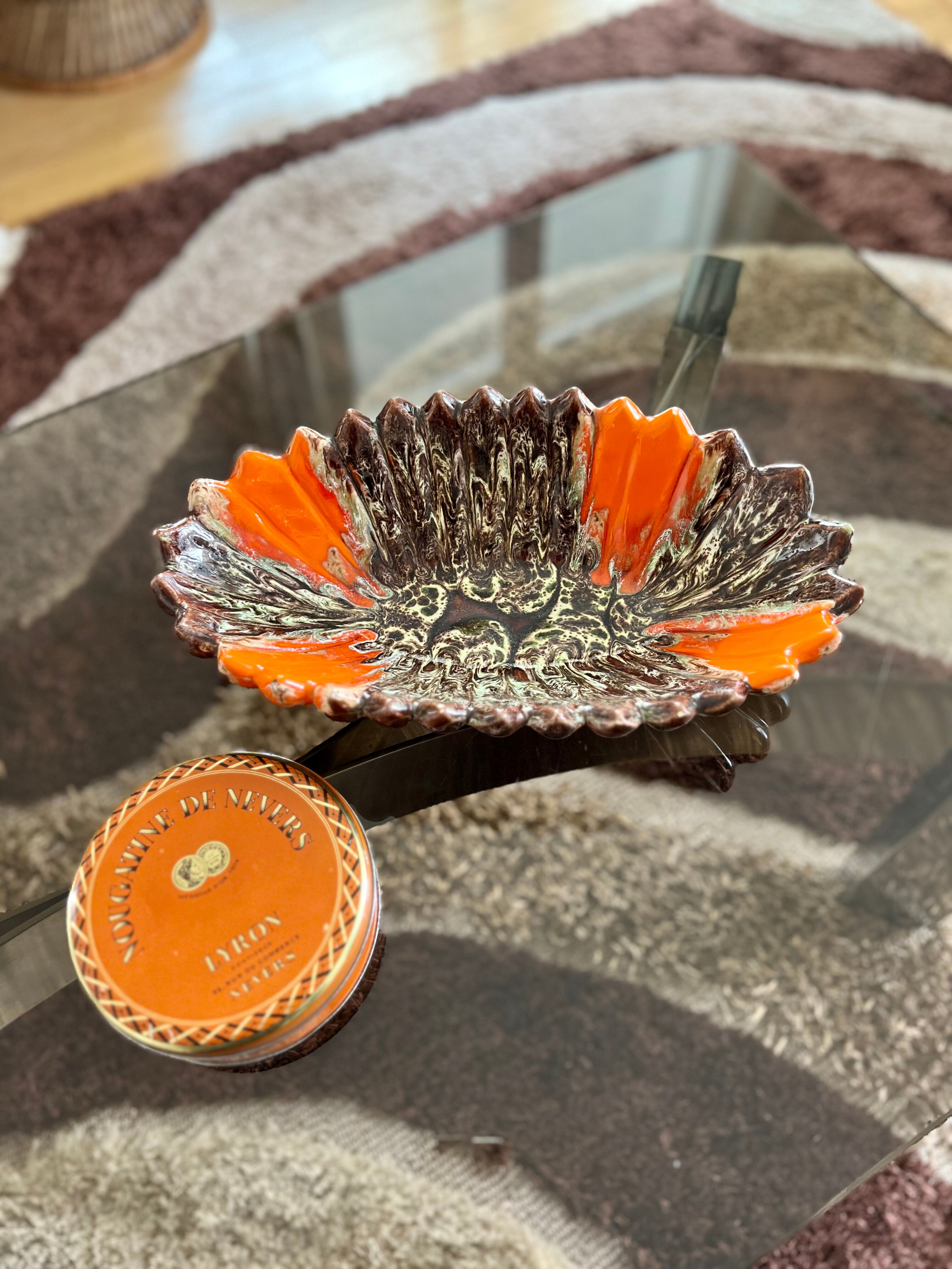 Vallauris orange fruit platter