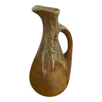 Antique denbac carafe pitcher flamed stoneware brown vintage