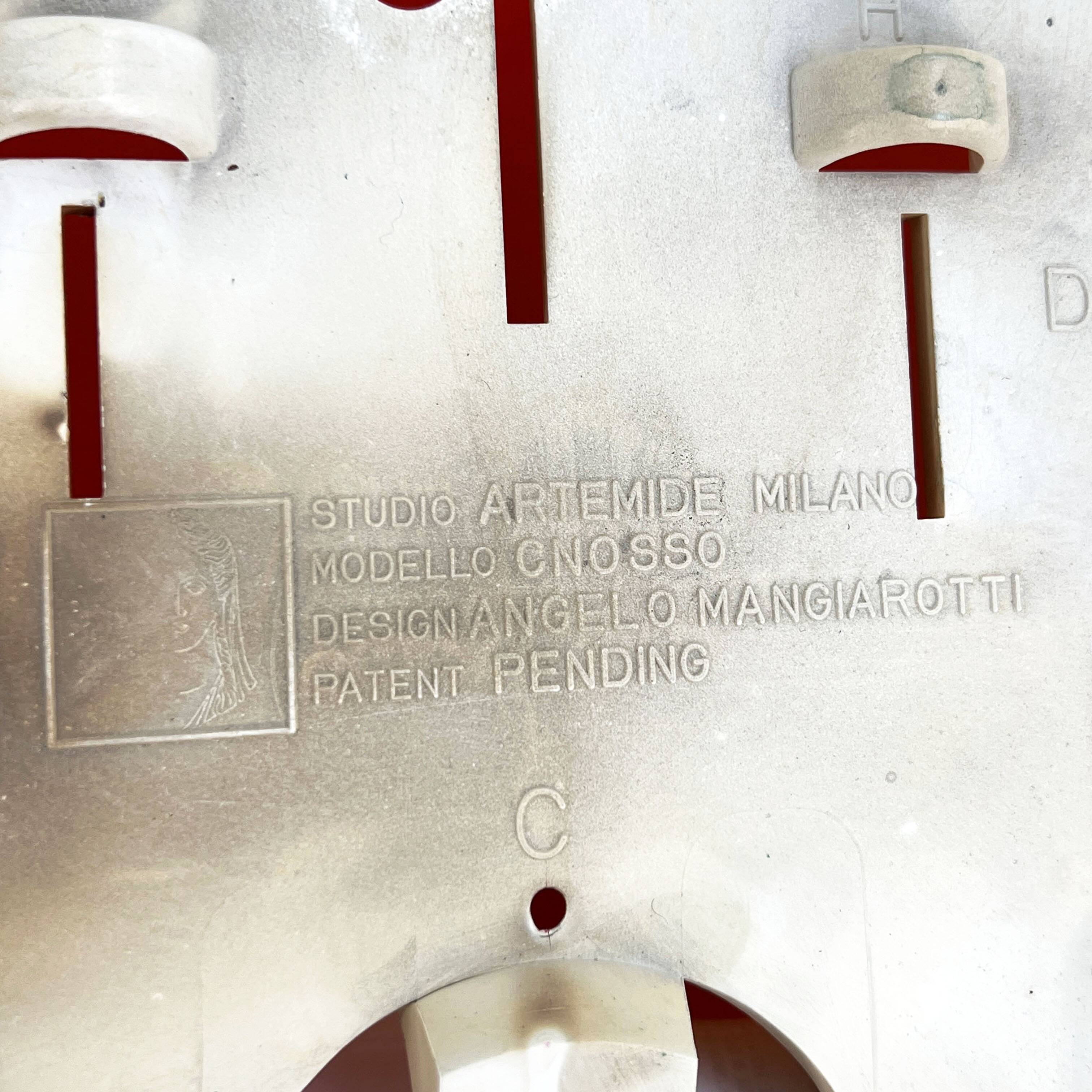 Cnosso Orange wall lamp by Angelo Mangiarotti for Artemide, 1960