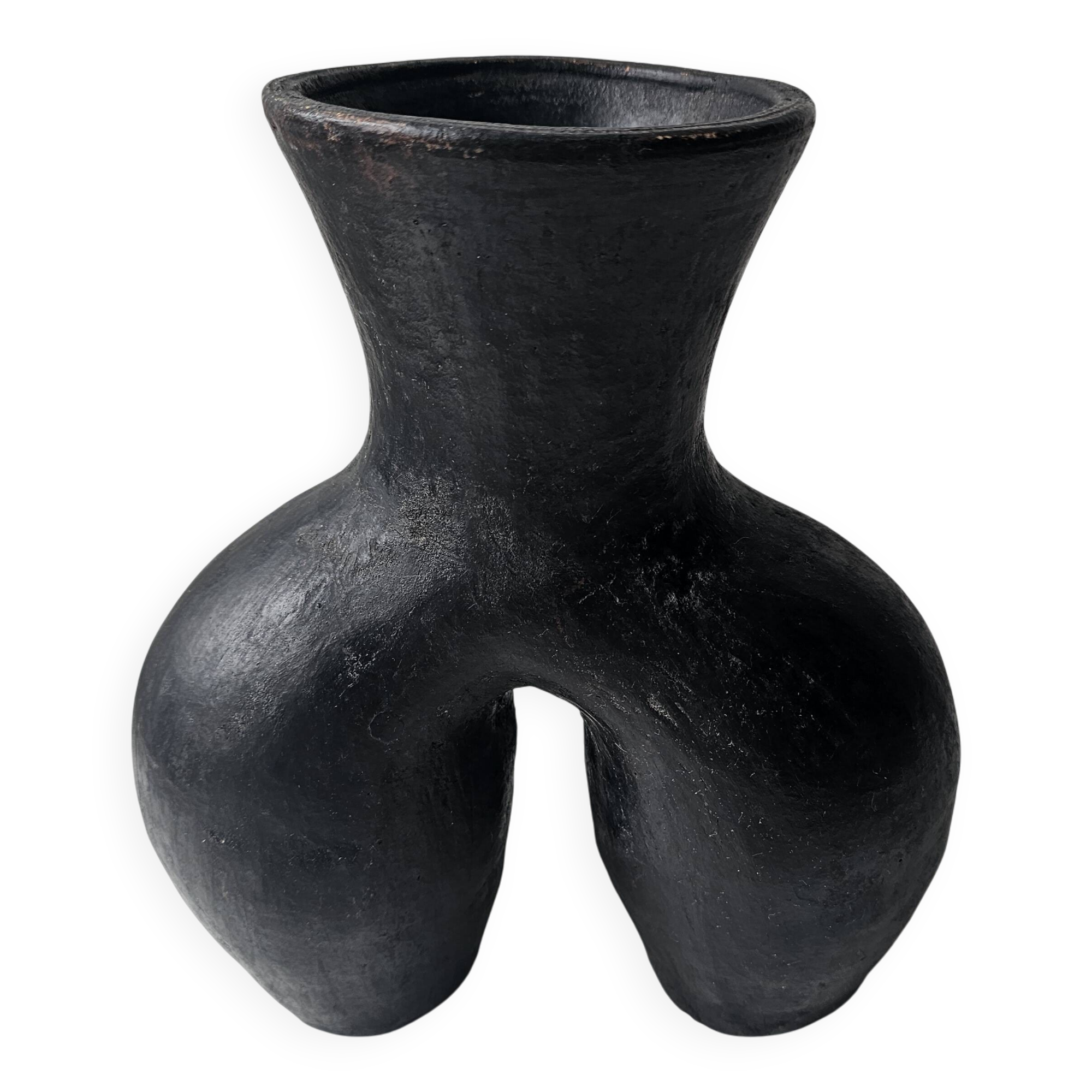 Magnificent Coco Fesse vase in ceramic terracotta Design - 23cm