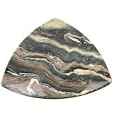 Cipollino marble kidney oval side table, Italy