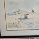 Tableau - Aquarelle paysage avec coquelicots - Vue d'Irancy (Yonne)