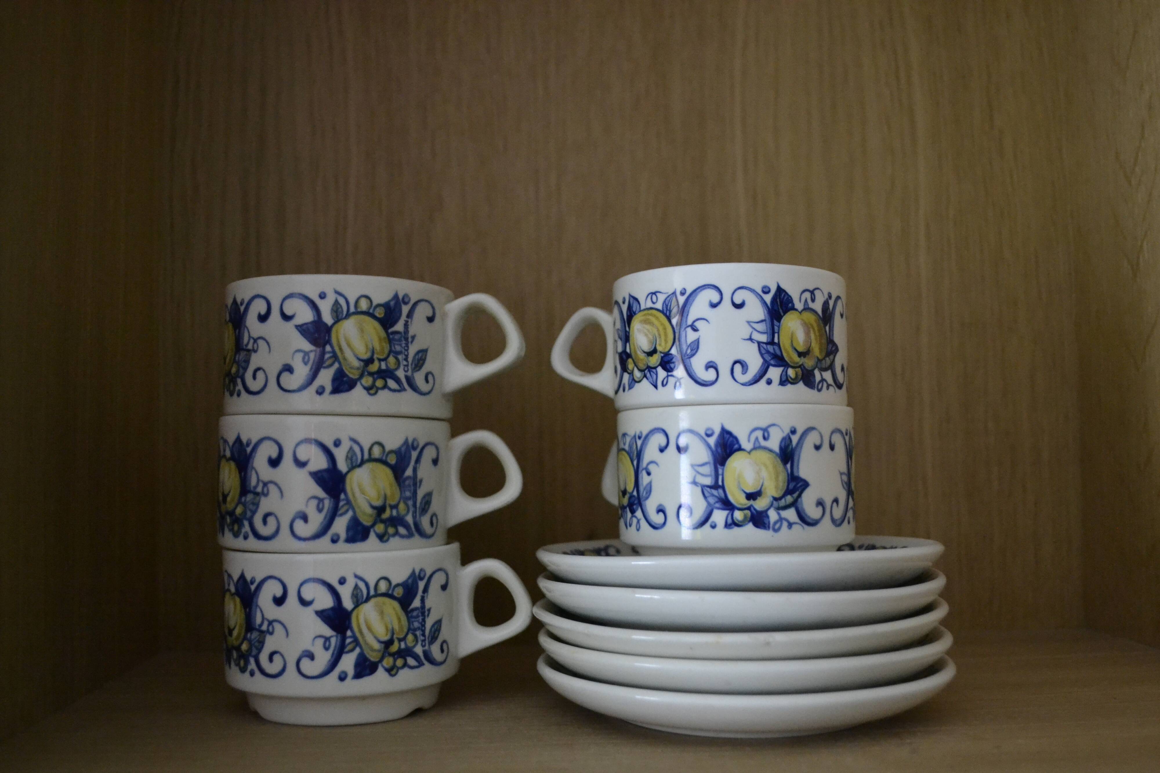 Set of 5 cups villeroy and boch model claquesin