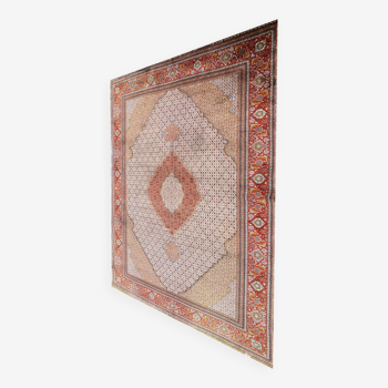 Tapis d'orient iran Tabriz Mahi laine et soie : Dim : 3.60 x 2.50 Mètres