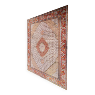 Tapis d'orient iran Tabriz Mahi laine et soie : Dim : 3.60 x 2.50 Mètres
