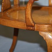 Victorian Howard & Son walnut office chair with stamp.