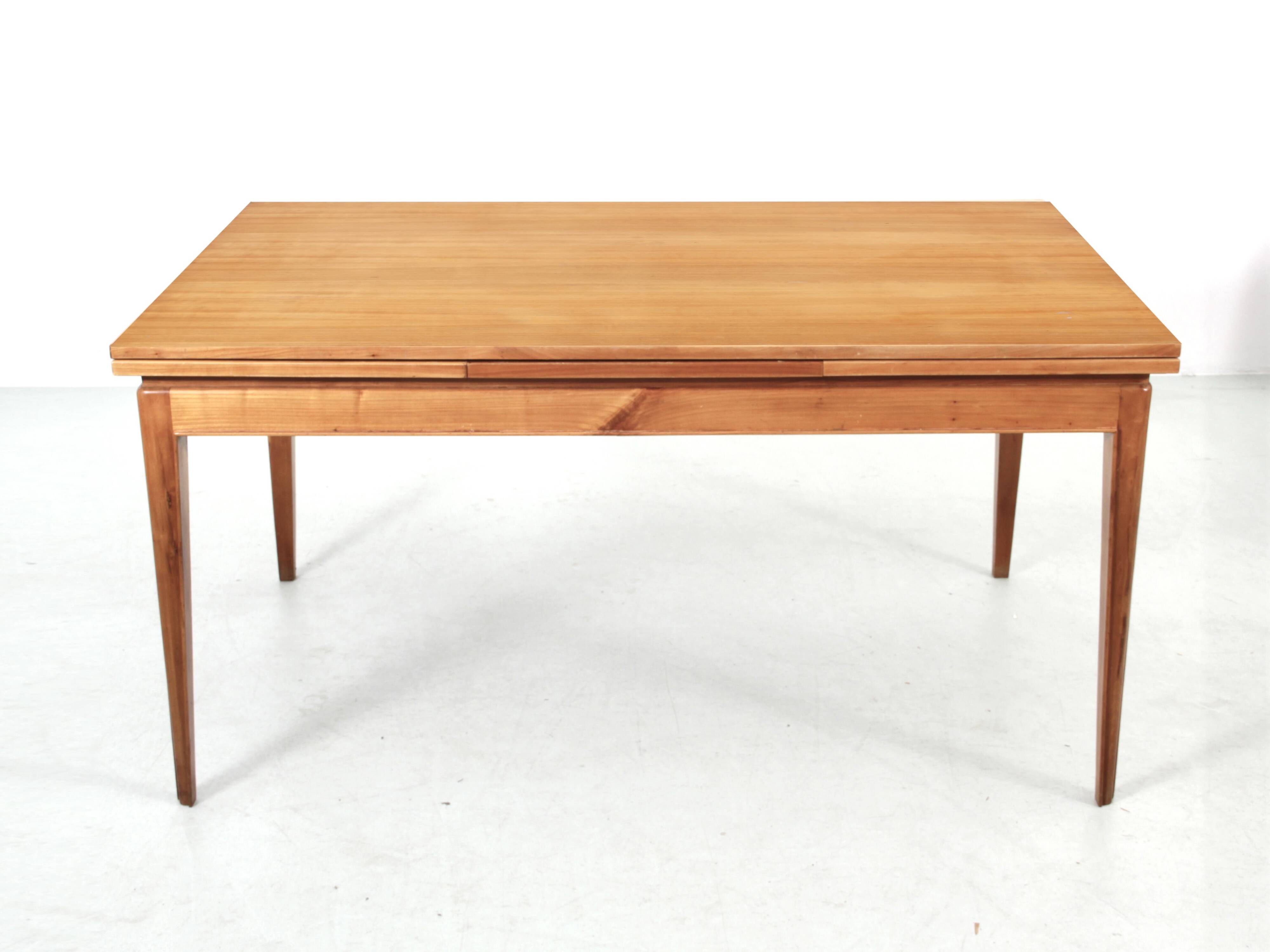 Table de repas extensible en acajou blond