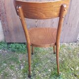 Old vintage Baumann style bistro chair in wood
