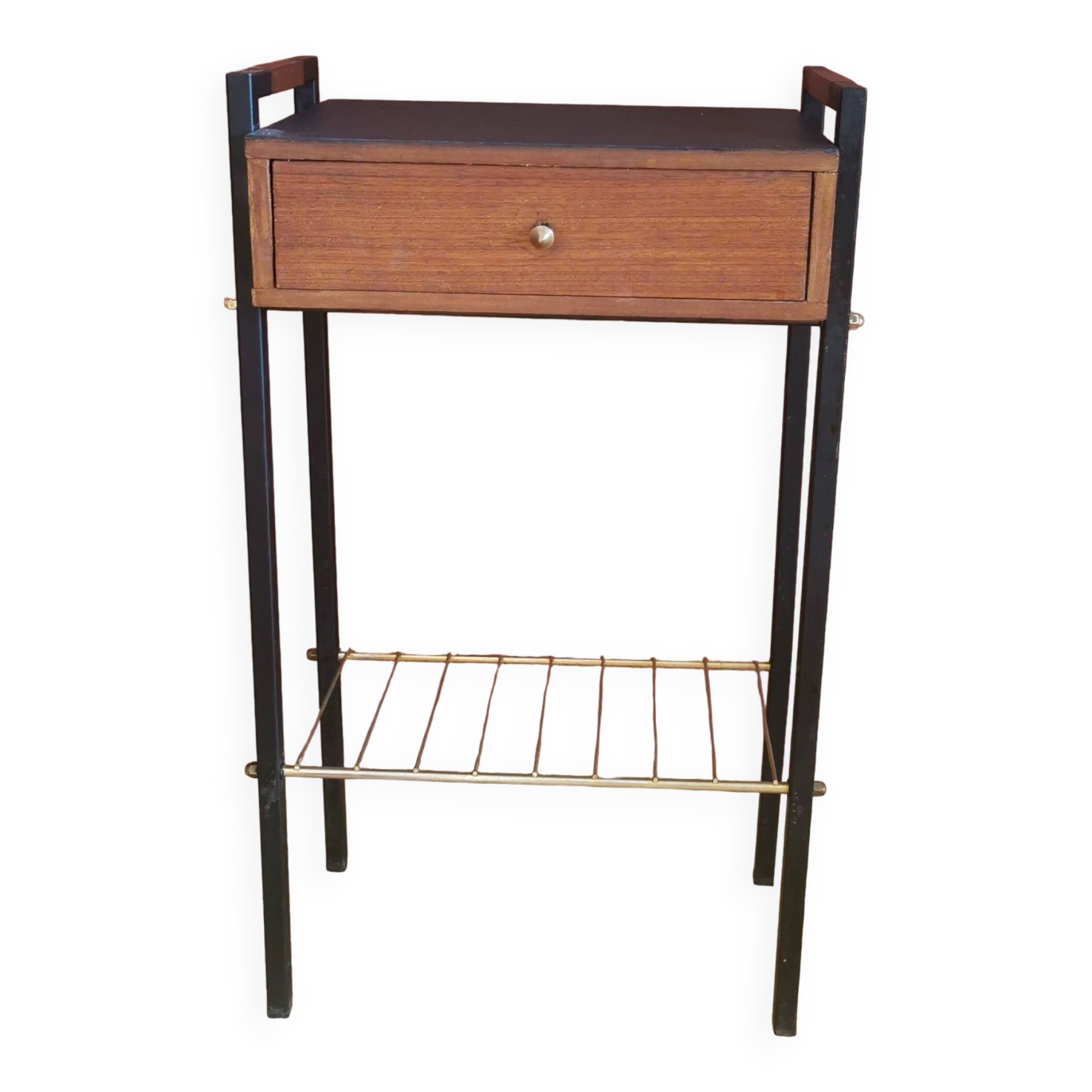Jacques Hitier style pedestal bedside table