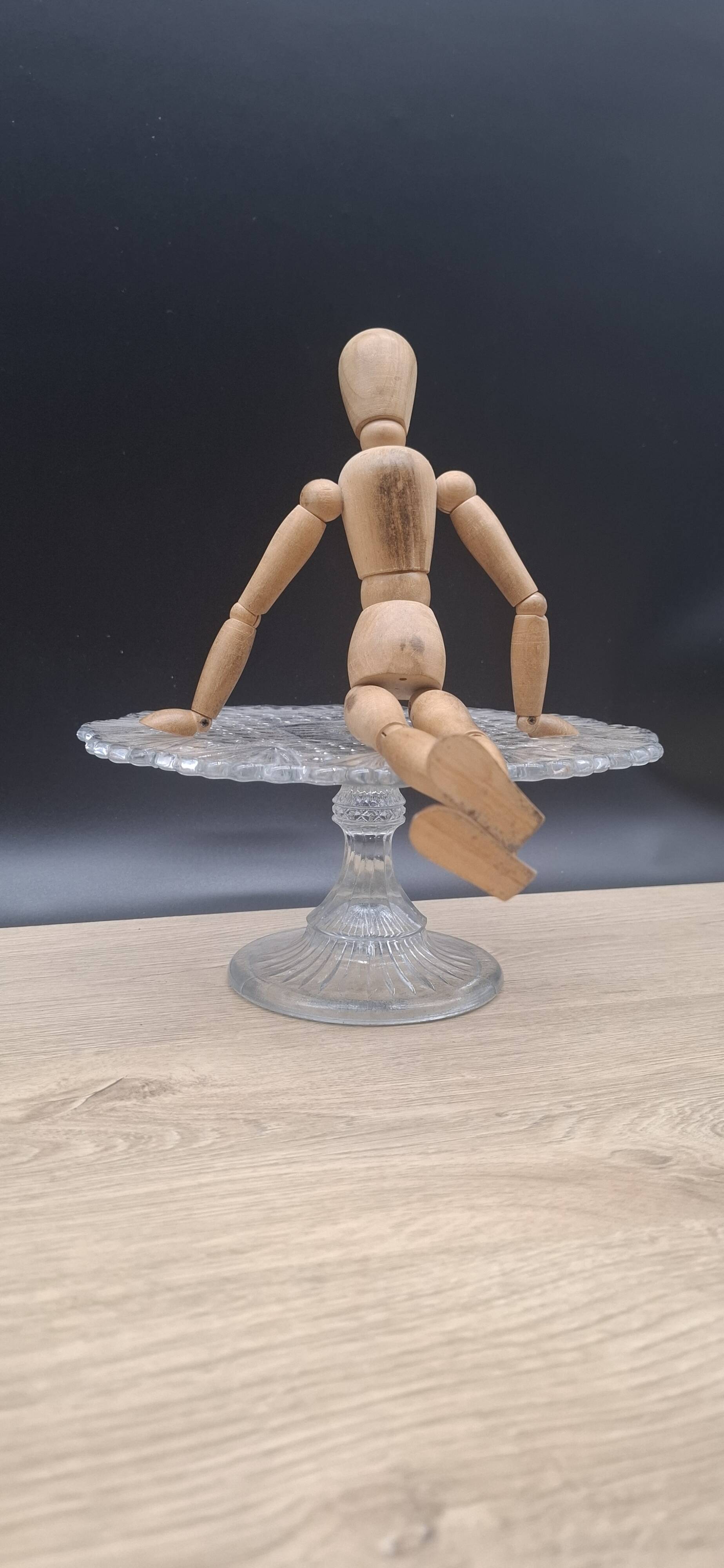 Manage D26 transparent glass cake dish