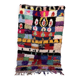 Colorful Boucherouite Moroccan rug - 158 x 249 cm
