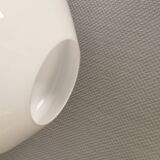 Small hanging lamp in white opal glass