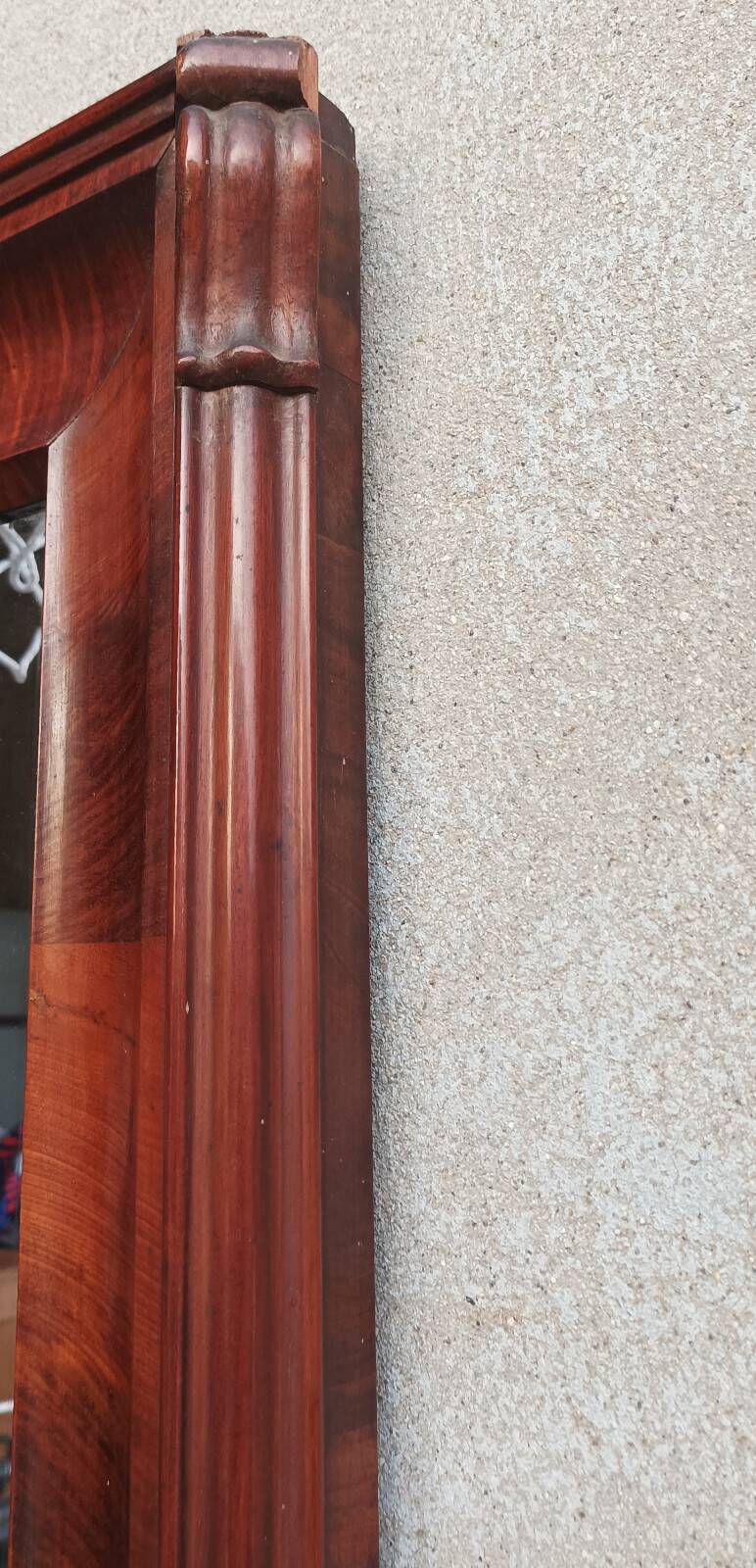 Large Empire mahogany mirror