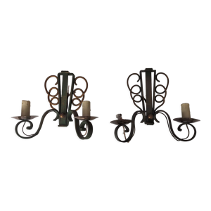 Paires d'appliques vintage lampes