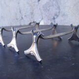 Three art nouveau knife holders in christofle silver plated