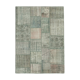 Handwoven oriental overdyed 176 cm x 241 cm grey patchwork carpet