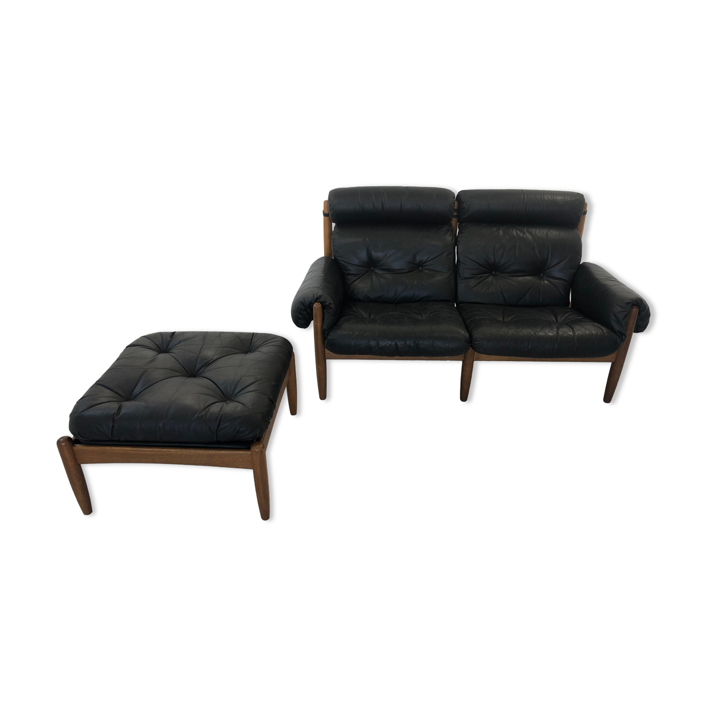 Sofa and Pouffe by E. Merthen, Ire Møbler, Sweden, 1960s