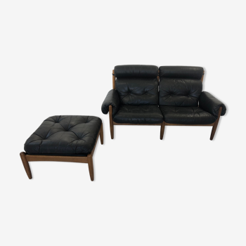 Sofa and Pouffe by E. Merthen, Ire Møbler, Sweden, 1960s