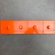 Orange coat rack from the mid-century space age, 1960s.