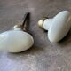 pair of antique porcelain handles