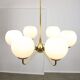 Mid-century Upward Sputnik Golden Chandelier, 60s