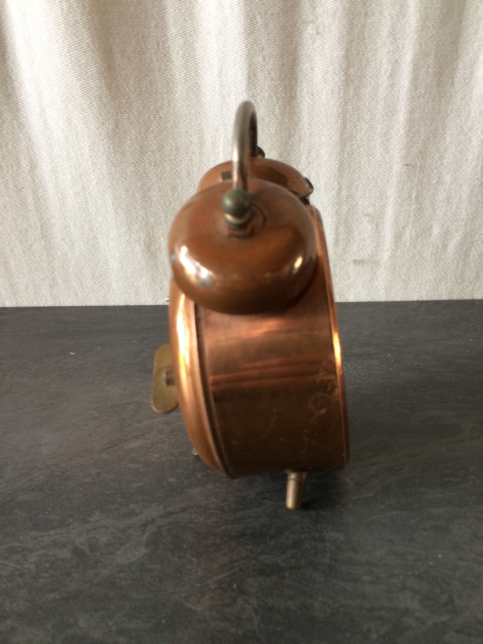 Réveil Japy cuivre décoration années 70 vintage