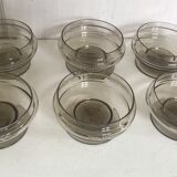 Champagne cups of smoked glass