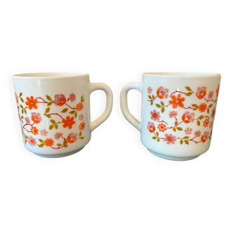 Mugs tasses scania par arcopal à fleurs