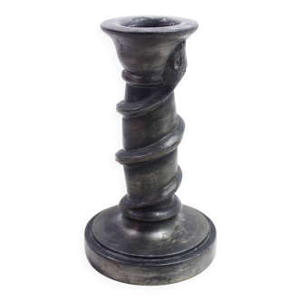 Serpent candlestick in pewter, early 20th century.