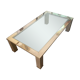 Coffee table - steel and glass - france - 1970 - 20th century