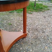 Antique Empire style pedestal table with marble top