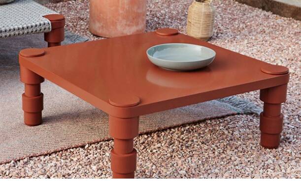 garden layer terracotta table basse