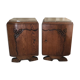Set of 2 art deco-style bedside tables