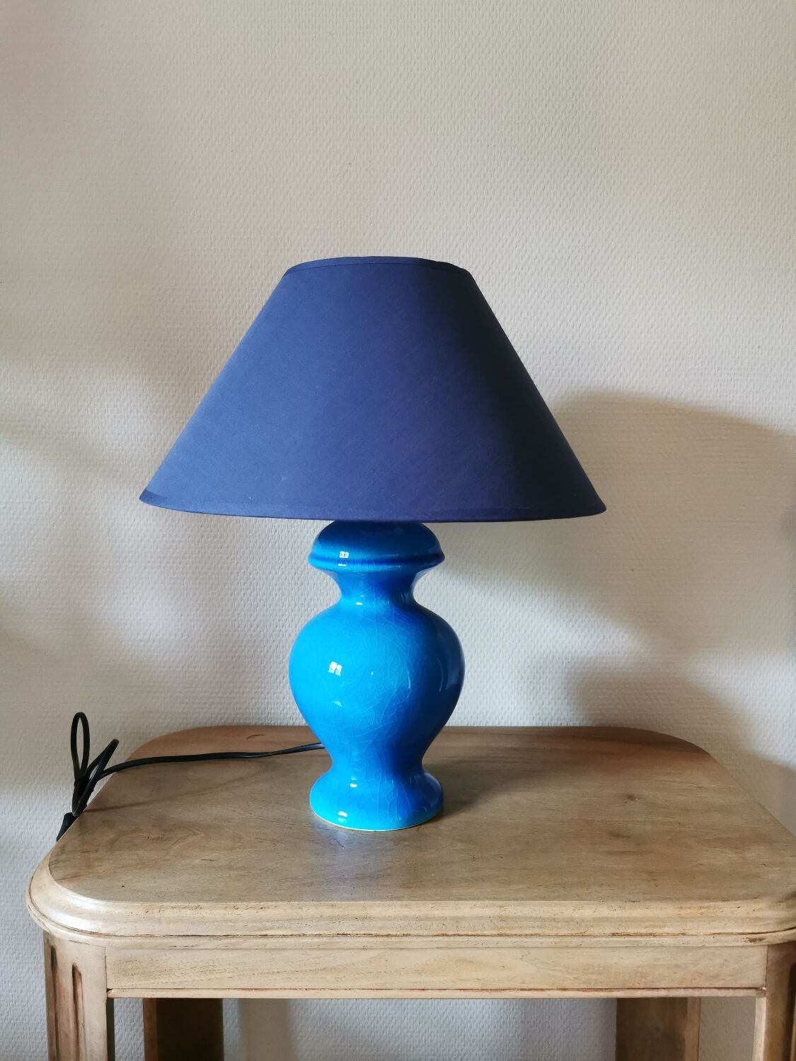 Cracked ceramic vintage lamp foot