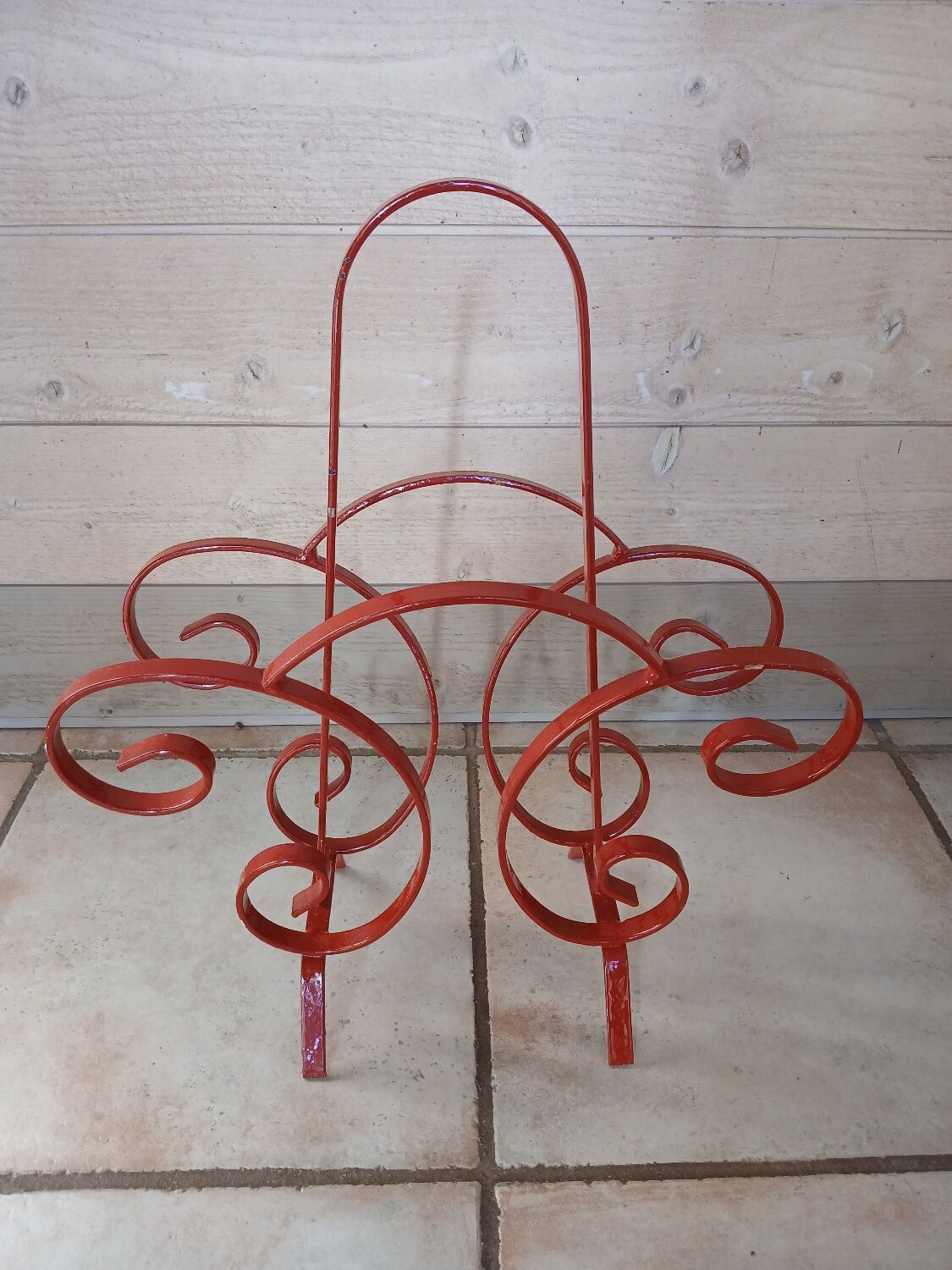 Vintage wrought iron magazine rack