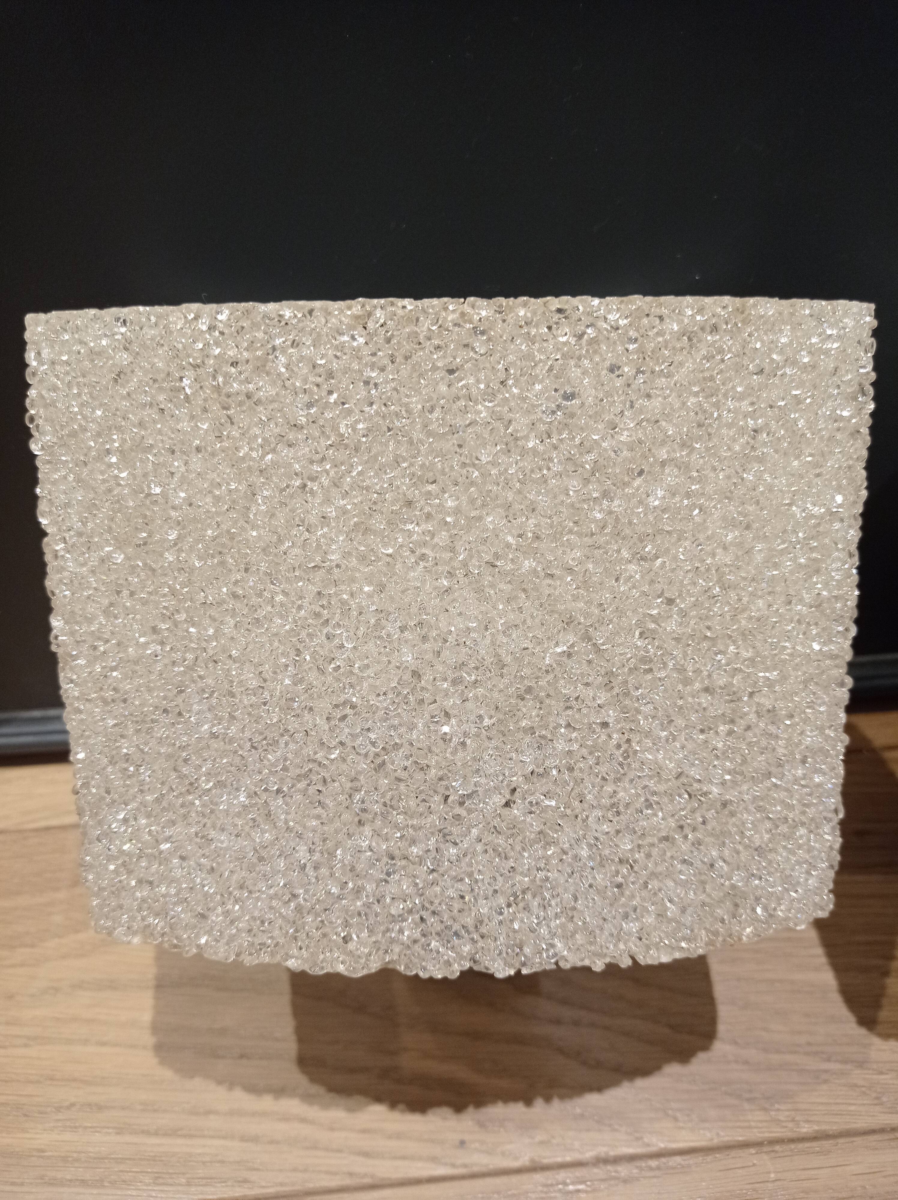 Pair of wall lamps in perspex granité deisgn 60