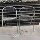 Pair of Niels Gammelgaard (?) "aland" mesh folding chairs, chrome, 1970