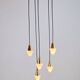 Glass and Brass Cascade Pendant Lamp by Schmidt Leuchten, 1970s