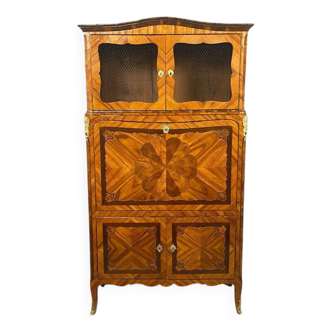 Louis XV period guillotine secretary in marquetry