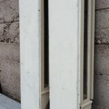 Pair of 2 old small solid wood display cabinets