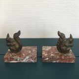 Pair of bookends squirrel