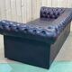 Chesterfield 3-seater sofa in red leather from the 70s