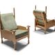 Throne long chairs in natural oak - 1950s