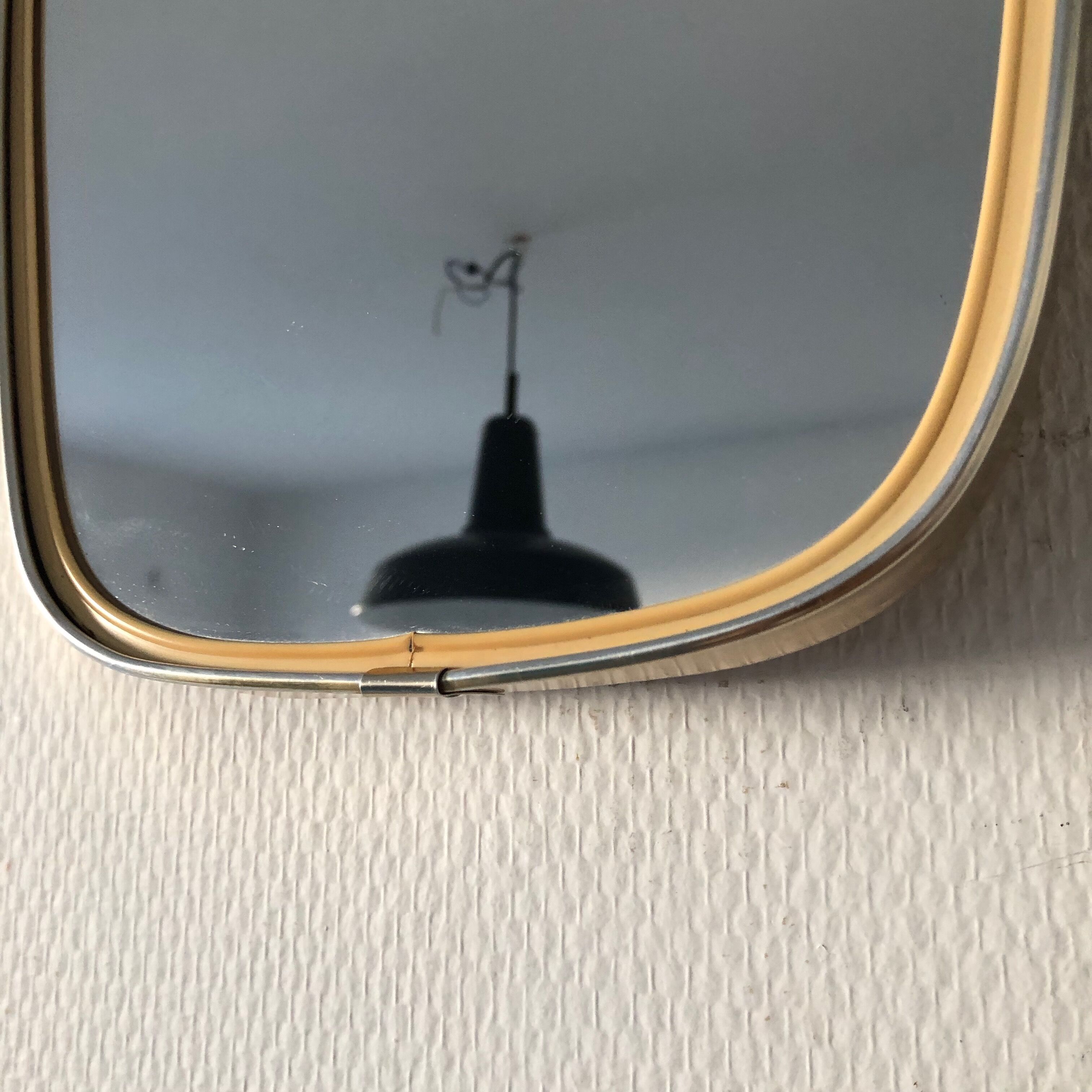 Mirror 46 x 24 cm vintage 1960